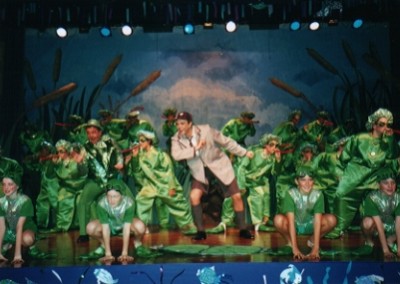 Ugly (Elliott Cady)  in the company of frogs! "Out there, somewhere, someone's gonna love ya! Warts 'n all!"
