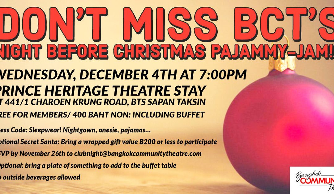 Dont Miss BCT’s ‘Night Before Christmas’ Pajammy-Jam!!!