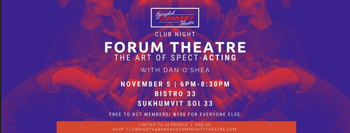 BCT’s November 5th Club Night: The Art of Spect-Acting