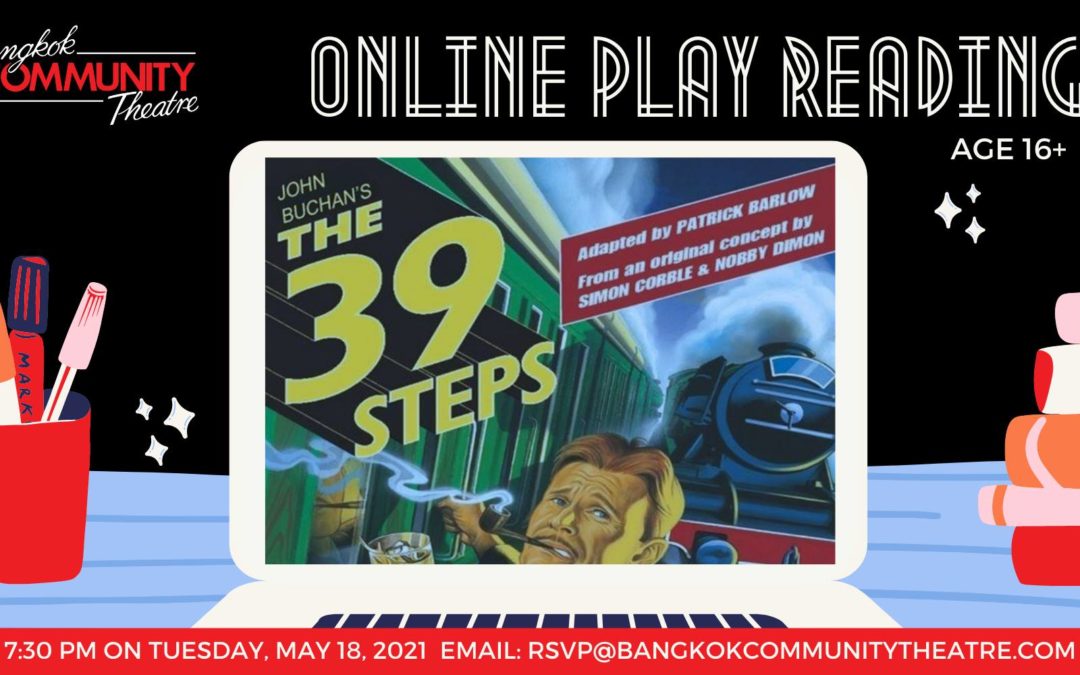 BCT’s May 18 Online Play Reading of The 39 Steps